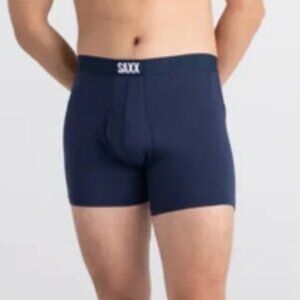 SAXX Core Cotton Boxer Brief BallPark Pouch Blue Mens Large
